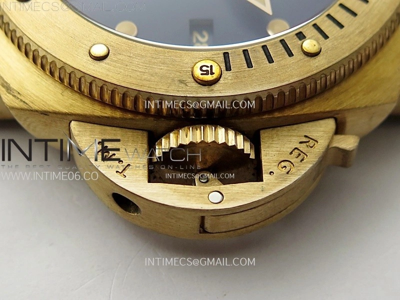 PAM1074 W Bronzo VSF 1:1 Best Edition Blue Dial on Blue Calfskin Strap P.900 Clone